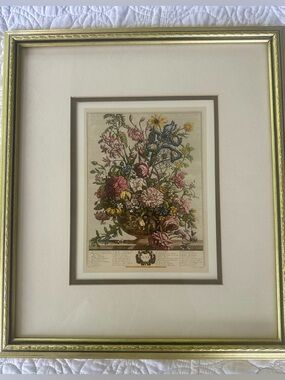Framed Vintage Floral Botanical Print of June From Robert Furber’s 12 Months of